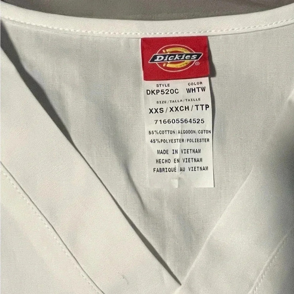 Dickies Woman XXS Two Pocket Top Scrub - Picture 4 of 4